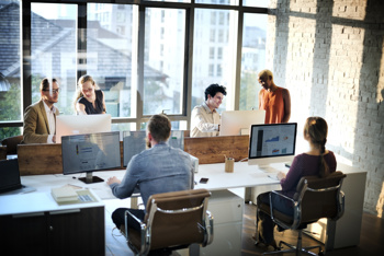 Group of workers in a meeting room