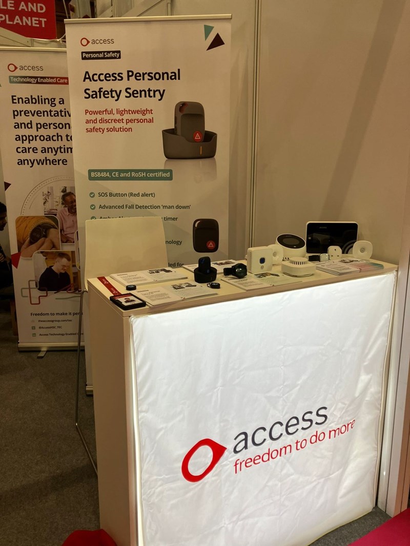 Image of Access Personal Safety Stand to represent how our technology can create a virtual home