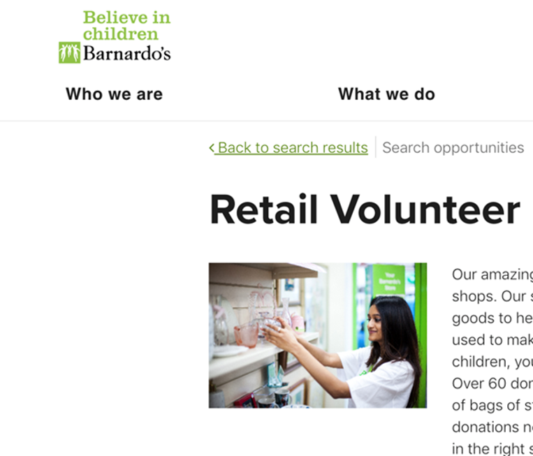 barnardos volunteer advert image