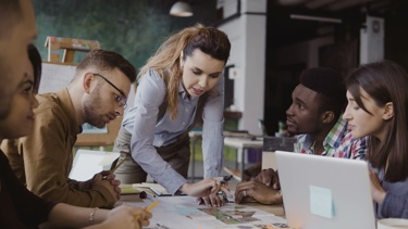 group of people having a discussion