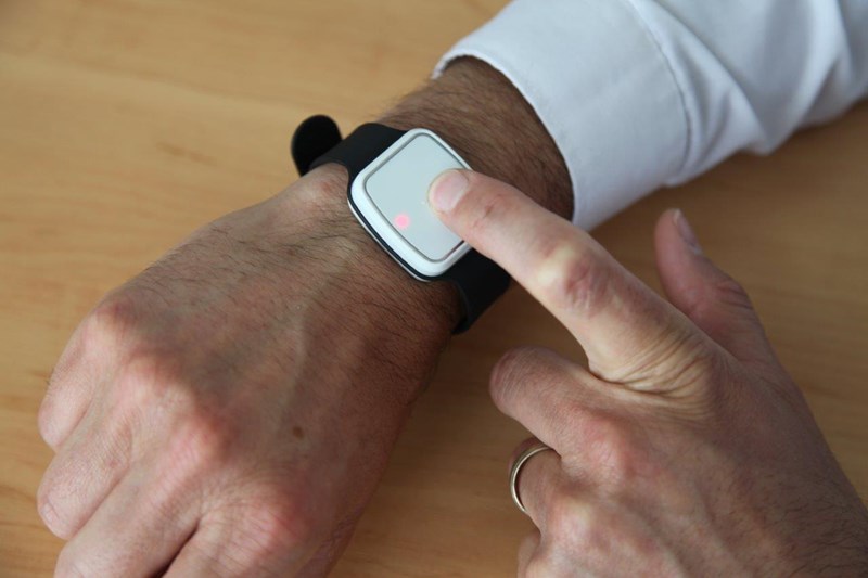 Image to show man using wearable technology enabled care to ease co-production
