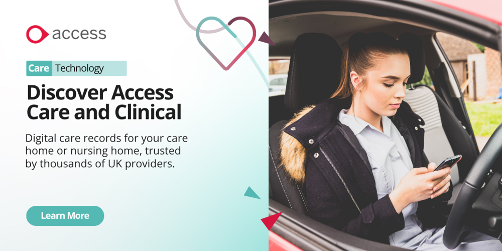A promotional banner for the Access Care and Clinical software suite.