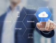 Smart man exploring cloud technology