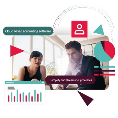 Cloud-based accounting software on screen