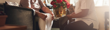 A patient receiving community care after hospital discharge.