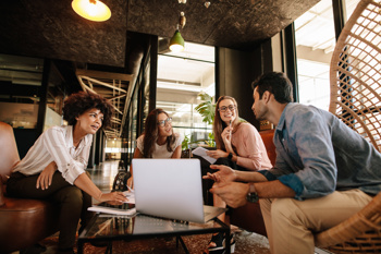 people meeting with laptop