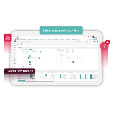 Purchase invoice processing on screen
