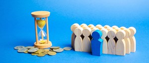 An image of wooden people, money and an egg timer to represent the new limited time only ICB Funding
