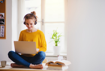 Lady on a laptop