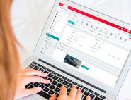 Women using Access Dimensions on laptop