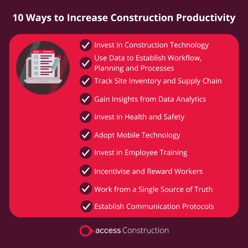 10 Ways to Increase Construction Productivity