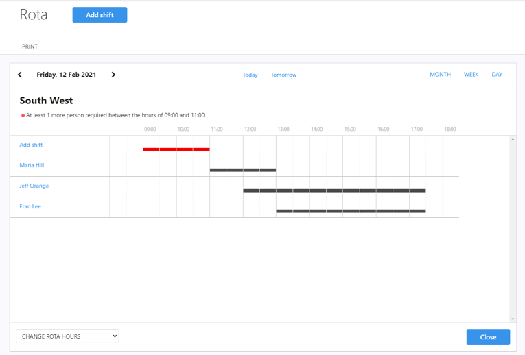 volunteer rota system