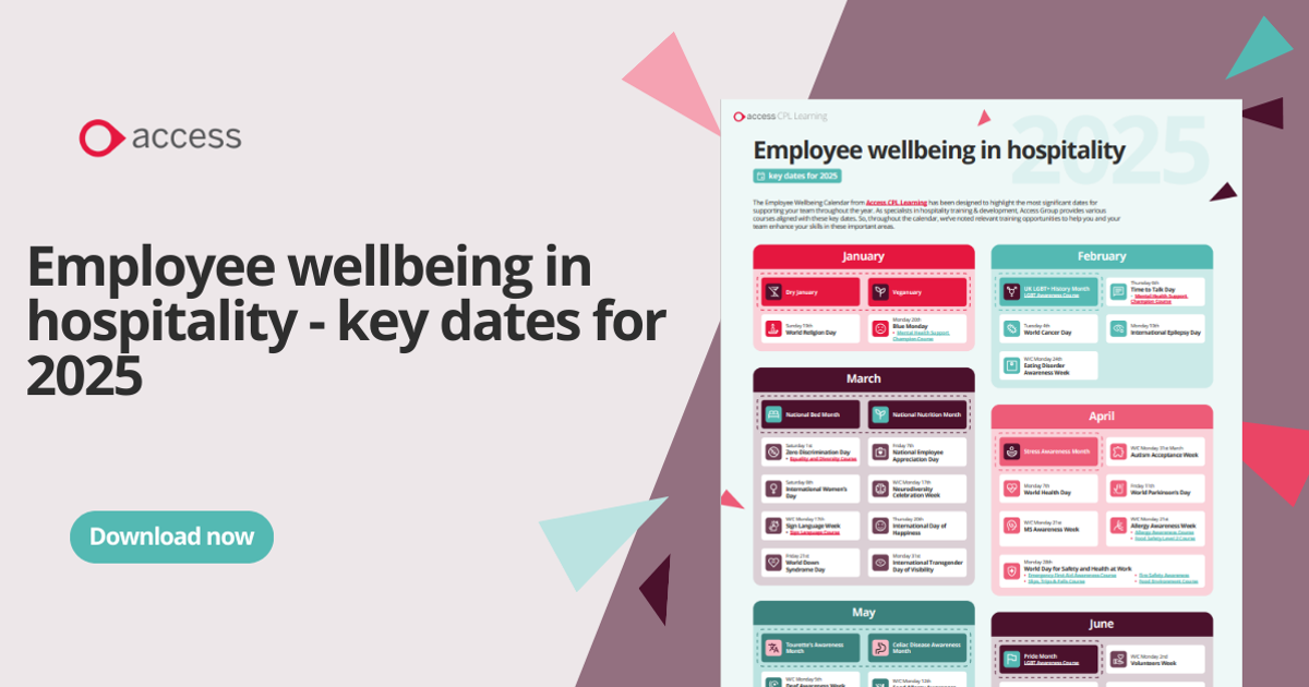 Hospitality Wellbeing Calendar 2025 Key Dates to Remember