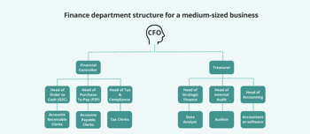 Chart of finance department structure