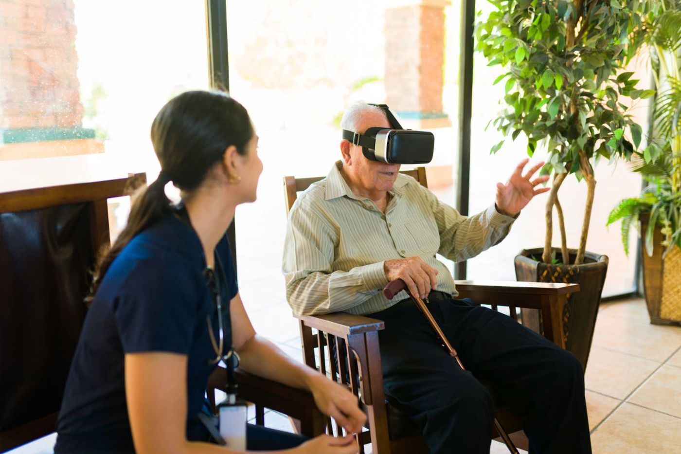 Enlarged Virtual Reality In Care Homes